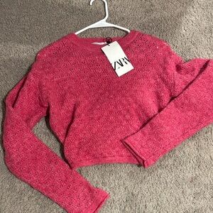 Pink zara sweater